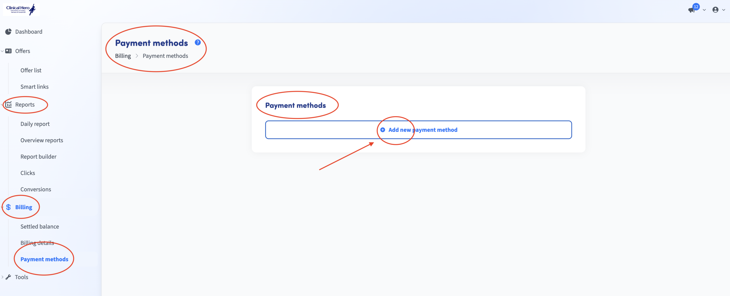 Payment Method Screenshot placeholder for finding and sharing a campaign